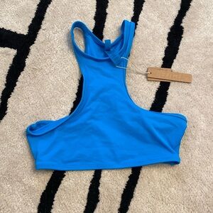 NWT! SKIMS Recycled Swim High Neck Racerback Top